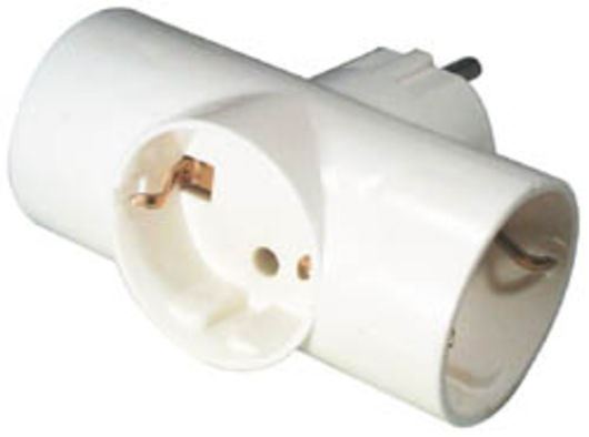 ADAPTADOR ENCHUFE MULTIPLE, ELÉCTRICO TRIPLE, E-NV3SW - Imagen 1