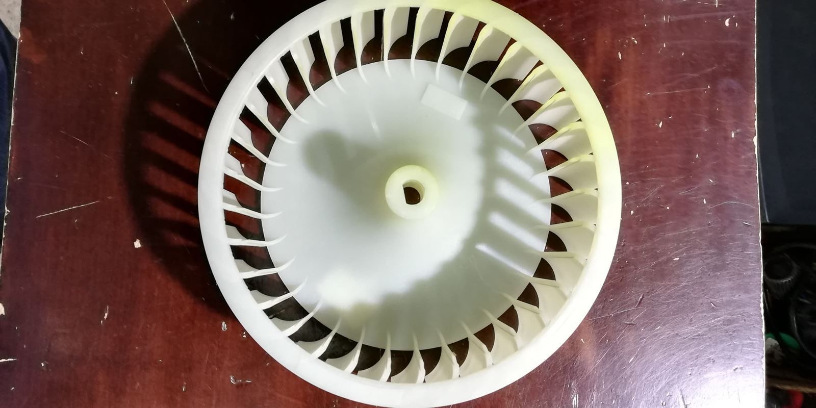 ASPAS TURBINA ANTERIOR SECADORA AEG, ELECTROLUX, ZANUSSI, RECAMBIO ORIGINAL, EJE 9MM, DIAMETRO 160 MM, ANCHO 50MM,   1366338000 - Imagen 2