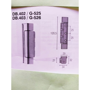 BISAGRA BOTELLERO BEBIDAS DB.402 ZAMAK CROMADO, LARGO 120MM,  DB402 - Imagen 1