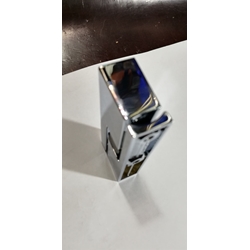 BISAGRA PUERTA FRIGORIFICO BOTELLERO COMERCIAL, CROMADO SIN MUELLE, LARGO 96MM, ANCHO 19MM, AGUJEROS SUJECCION 38MM, DIAMETRO AGUJEROS 5MM, A690390 - Imagen 1