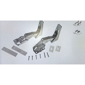 BISAGRAS PUERTA FRIGORIFICO WHIRLPOOL, BAUKNECHT, SMEG, CANDY, FAGOR, KIT DE 2 BISAGRAS PUERTA PANELABLE, 24X95X45 MM, FIJACION 52X41 MM, CENTRO AGUJEROS 67 MM, H721928 - Imagen 2