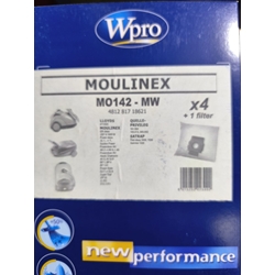 BOLSA ASÌRADOR MOULINEX, KIT DE 2 PAQUETES 4 BOLSAS CADA UNO + 1 FILTRO, VER FOTO MODELOS, MO142-MW - Imagen 1