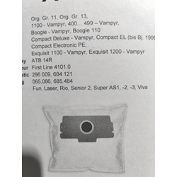 BOLSA ASPIRADOR AEG, PAQUETE 4 BOLSAS+1FILTRO, RECANBIO ALTERNATIVO, GR11, GR13,   62739MF - Imagen 2