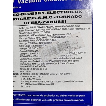 BOLSA ASPIRADOR AEG, PAQUETE 5 BOLSAS MICROFIBRA, GR28, 62735WMF - Imagen 2