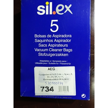 BOLSA ASPIRADOR AEG, PAQUETE 5 BOLSAS, RECAMBIO ALTERNATIVO, BOLSA ASPIRADOR AEG VAMPIRYNO, VER FOTO MODELOS, 530100734 - Imagen 1