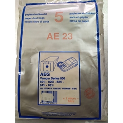 BOLSA ASPIRADOR AEG VAMPYR, PAQUETE 5 BOLSAS+FILTRO, RECAMBIO ALTERNATIVO, 110016, AE23 - Imagen 1