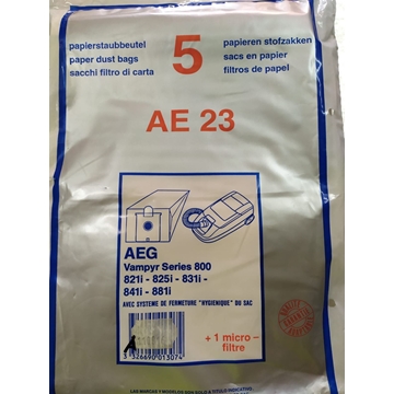 BOLSA ASPIRADOR AEG VAMPYR, PAQUETE 5 BOLSAS+FILTRO, RECAMBIO ALTERNATIVO, KIT 2 PAQUETES,  110016, AE23 - Imagen 2