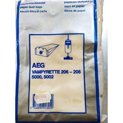 BOLSA ASPIRADOR AEG VAMPYRETTE 206, 208, 5000, 5002,  PAQUETE 10 BOLSAS+1FILTRO, RECAMBIO ALTERNATIVO,  110014 - Imagen 1