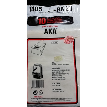 BOLSA ASPIRADOR AKA, CHROMEX, KALORIK, MONDILEC, VER FOTO MODELOS, PAQUETE 10 BOLSAS, RECAMBIO ALTERNATIVO,  AKA20 - Imagen 2