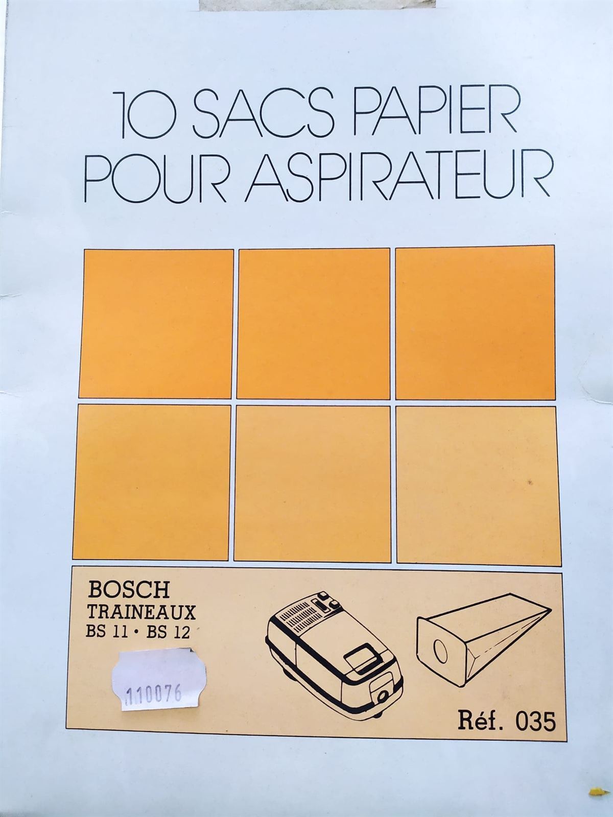 BOLSA ASPIRADOR BOSCH, CAJA 10 BOLSAS, VER FOTO MODELOS,  110076 - Imagen 2