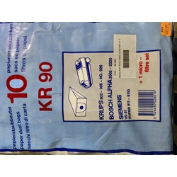 BOLSA ASPIRADOR BOSCH, SIEMENS, KRUPS, CAJA 10 BOLSAS+1 FILTRO, CARTON 86/94/110, DIAMETRO 49MM, 62685 - Imagen 2