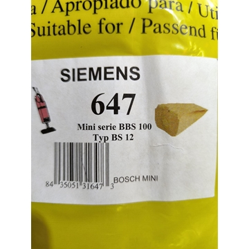 BOLSA ASPIRADOR BOSCH, SIEMENS, MINI BBS100, CAJA 5 BOLSAS PAPEL, CARTON 119MM, DIAMETRO 43MM, BBS100 - Imagen 1