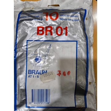 BOLSA ASPIRADOR BRAUN, BRAUN 700, BOLSAS PAPEL, CARTON 150/142/125/95/70 MM, PAQUETE 5 BOLSAS, AT1.2.3.4 - Imagen 1