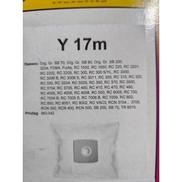 BOLSA ASPIRADOR DAEWOO, CAJA 4 UNIDADES, VER FOTO MODELOS COMPATIBLES, 62658MF - Imagen 2