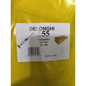 BOLSA ASPIRADOR DELONGHI COLOMBINA, ESCOBA, XL500,XL700, CAJA 5 BOLSAS PAPEL, CARTON 79MM, DIAMETRO 34MM, 655 - Imagen 1