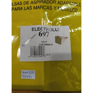 BOLSA ASPIRADOR , ELECTROLUX, ASPIRADOR ESCOBA, PAQUETE 5 BOLSAS, RECAMBIO ALTERNATIVO, CARTON 76/62 MM, DIAMETRO 41MM, TO-37 - Imagen 1