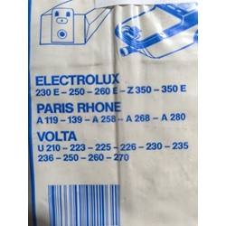 BOLSA ASPIRADOR ELECTROLUX, CAJA 10 BOLSAS PAPEL, VER FOTO MODELOS, CARTON 157/100/41 MM,  62691 - Imagen 2