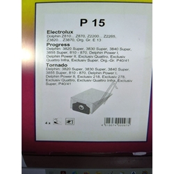 BOLSA ASPIRADOR ELECTROLUX, DOLPHIN, PROGRESS, TORNADO, VER FOTO MODELOS, CAJA 5 BOLSAS PAPEL, CARTON 142MM, DIAMETRO 46MM, 747 - Imagen 2