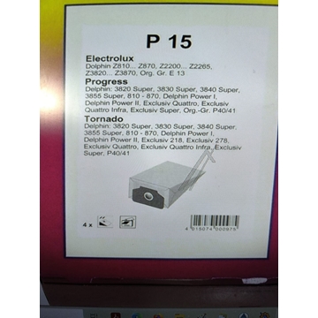 BOLSA ASPIRADOR ELECTROLUX, DOLPHIN, PROGRESS, TORNADO, VER FOTO MODELOS, CAJA 5 BOLSAS PAPEL, CARTON 142MM, DIAMETRO 46MM, 747 - Imagen 2