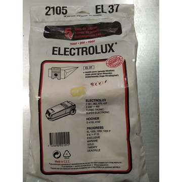 BOLSA ASPIRADOR ELECTROLUX, HOOVER, PROGRESS, VER MODELOS FOTO, PAQUETE 5 BOLSAS, RECAMBIO ALTERNATIVO,   2105 - Imagen 1