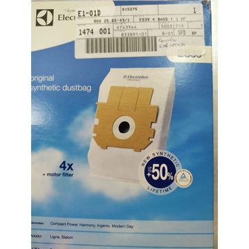 BOLSA ASPIRADOR ELECTROLUX, PAQUETE 4 BOLSAS+FILTRO MOTOR, RECAMBIO ORIGINAL, ES39, 9002565431 - Imagen 2