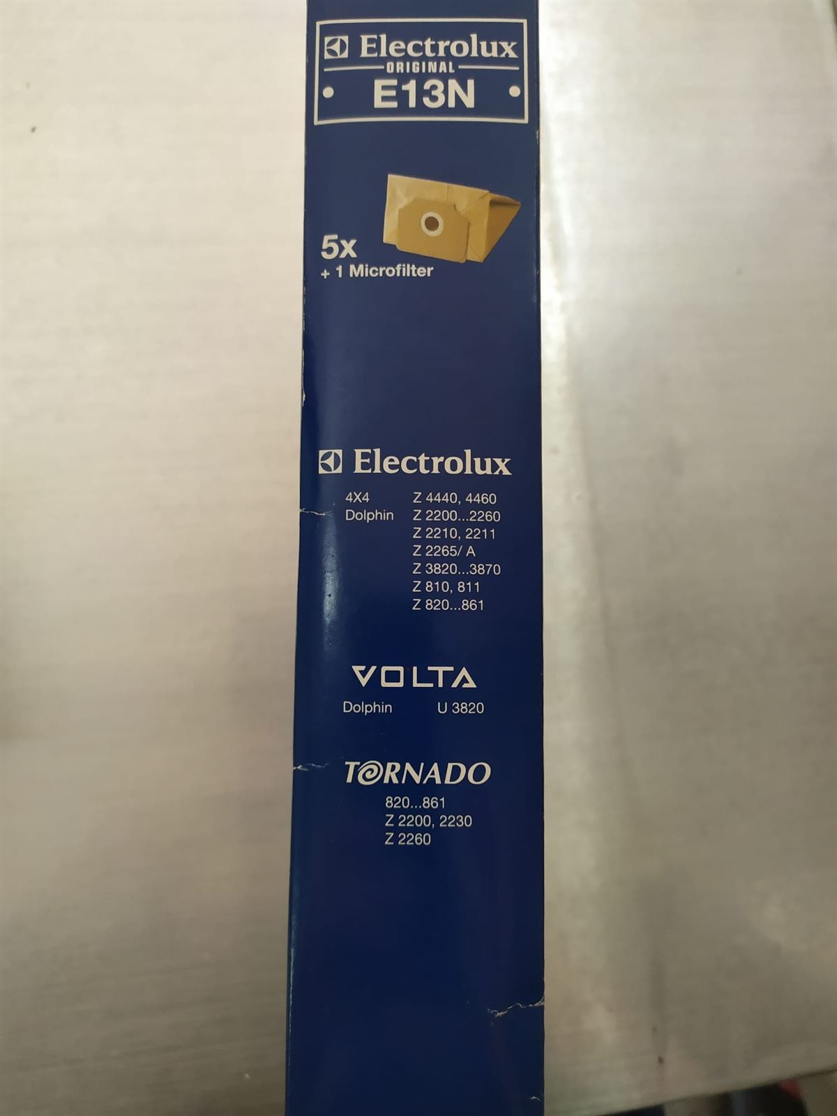BOLSA ASPIRADOR ELECTROLUX, PAQUETE 5 BOLSAS+FILTRO MOTOR, RECAMBIO ORIGINAL, E13N,  9001961201 - Imagen 2