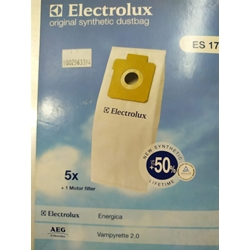 BOLSA ASPIRADOR ELECTROLUX, PAQUETE 5 BOLSAS+FILTRO MOTOR, RECAMBIO ORIGINAL, ES17, 9002563394 - Imagen 1