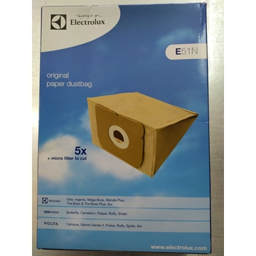 BOLSA ASPIRADOR ELECTROLUX, PAQUETE 5 BOLSAS+FILTRO, RECAMBIO ORIGINAL,  9001955807 - Imagen 1