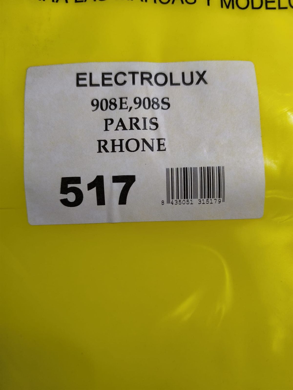 BOLSA ASPIRADOR ELECTROLUX, PARIS, RHONE, CAJA 5 BOLSAS PAPEL, CARTON 94MM, DIAMETRO 29MM, 908E - Imagen 1