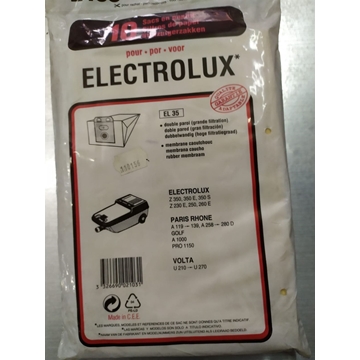 BOLSA ASPIRADOR ELECTROLUX, PARIS RHONE, VOLTA, VER MODELOS FOTO, PAQUETE 10 BOLSAS, RECAMBIO ALTERNATIVO, 110156 - Imagen 1
