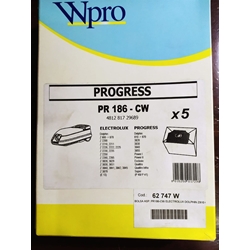 BOLSA ASPIRADOR ELECTROLUX, PROGRESS, PAQUETE 5 BOLSAS PAPEL, VER MARCAS MODELOS FOTO, RECAMBIO ALTERNATIVO,  PR186-CW - Imagen 2