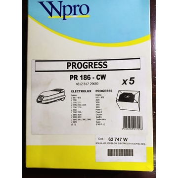 BOLSA ASPIRADOR ELECTROLUX, PROGRESS, PAQUETE 5 BOLSAS PAPEL, VER MARCAS MODELOS FOTO, RECAMBIO ALTERNATIVO,  PR186-CW - Imagen 2