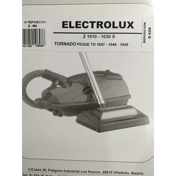 BOLSA ASPIRADOR ELECTROLUX, TORNADO,PAQUETE 5 BOLSAS PAPEL, VER MARCA MODELOS FOTO, RECAMBIO ALTERNATIVO, F-698, 9001955807 - Imagen 1