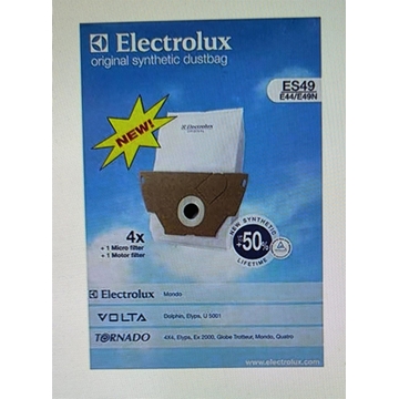 BOLSA ASPIRADOR ELECTROLUX, TORNADO, Z-1160, CAJA 4 BOLSAS SINTETICAS + 2 FILTROS, RECAMBIO ORIGINAL, 9002565464 - Imagen 1