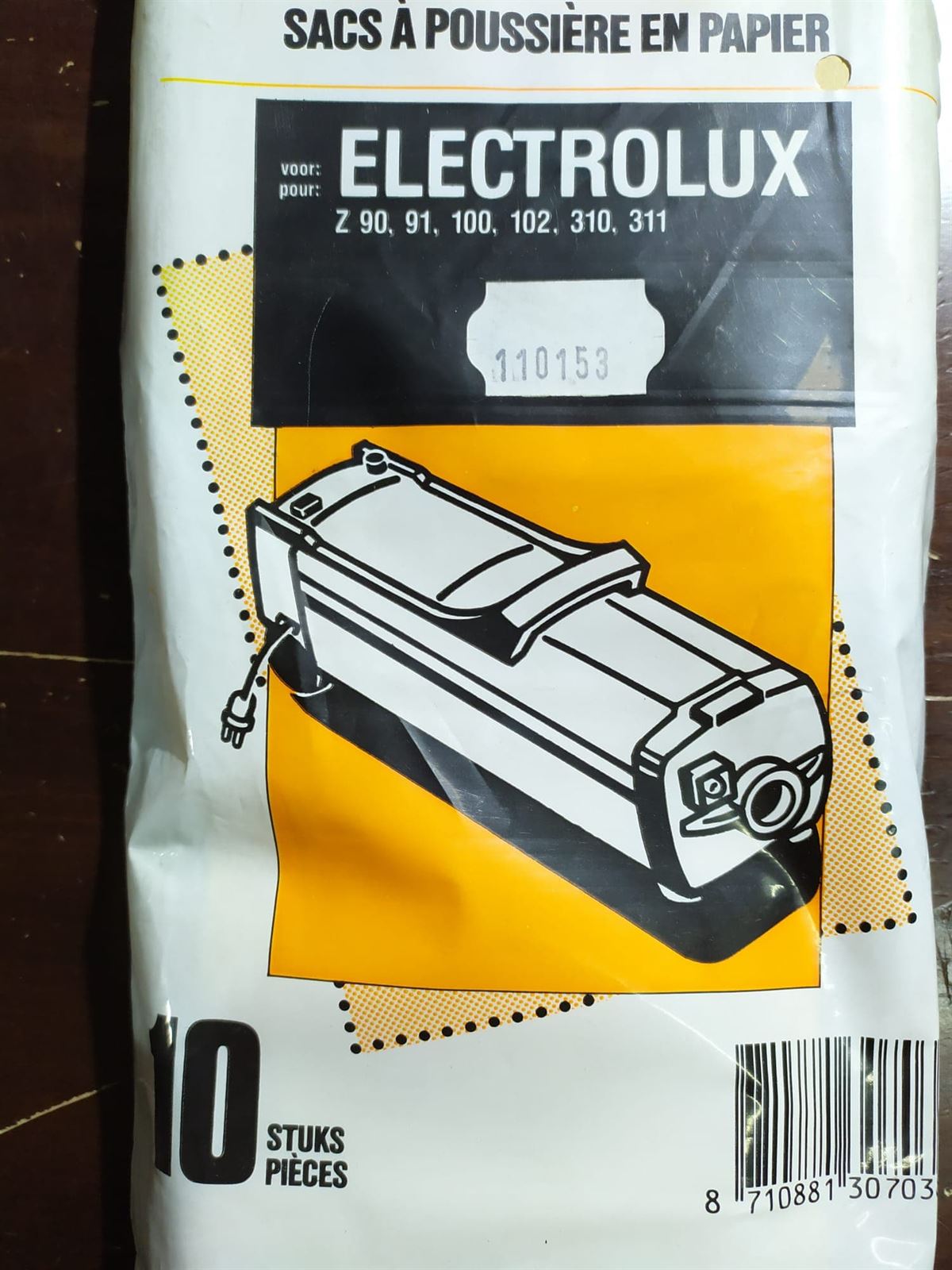 BOLSA ASPIRADOR ELECTROLUX, VER MODELOS FOTO, PAQUETE 10 BOLSAS, RECAMBIO ALTERNATIVO, 110153 - Imagen 1