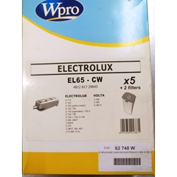 BOLSA ASPIRADOR ELECTROLUX VER MODELOS FOTO, PAQUETE 5 BOLSAS+2FILTRO, RECAMBIO ALTERNATIVO,  EL65CW - Imagen 1
