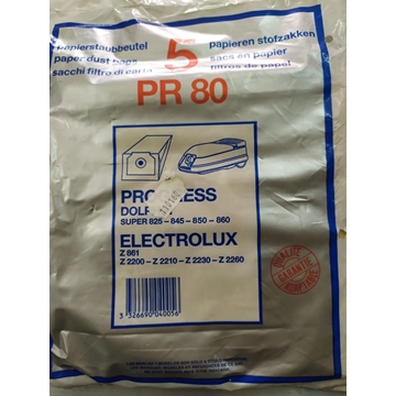 BOLSA ASPIRADOR ELECTROLUX, Z861, Z2200, PROGRESS, PAQUETE 5 BOLSAS, RECAMBIO ALTERNATIVO,  110160 - Imagen 1