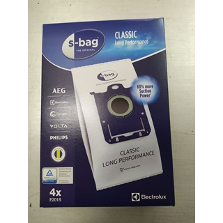 BOLSA ASPIRADOR ELECTROLUX, ZANUSSI, AEG, RECAMBIO ORIGINAL, CAJA 4 BOLSAS, E201S,  9001684589,  9001684746 - Imagen 1
