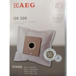 BOLSA ASPIRADOR ELECTROLUX, ZANUSSI, PAQUETE 4 BOLSAS SINTETICAS+FILTRO MOTOR, RECAMBIO ORIGINAL, GR50S, 9001669796 - Imagen 1