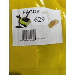 BOLSA ASPIRADOR FAGOR, CAJA 5 BOLSAS PAPEL. CARTON 100MM, DIAMETRO 49MM, VCE310 - Imagen 1