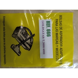 BOLSA ASPIRADOR GOLDSTAR, CAJA 5 BOLSAS, CARTON 100MM, DIAMETRO 44MM, T3000 - Imagen 1