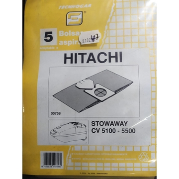 BOLSA ASPIRADOR HITACHI, PAQUETE 5 BOLSAS PAPEL, RECAMBIO ALTERNATIVO,  110247 - Imagen 1
