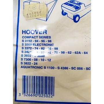 BOLSA ASPIRADOR HOOVER COMPACT, VER FOTO MODELOS, CAJA 10 BOLSAS PAPEL, RECAMBIO ALTERNATIVO,   110255 - Imagen 2