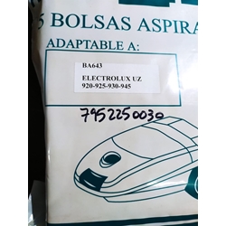 BOLSA ASPIRADOR HOOVER, ELECTROLUX,  VER FOTO MODELOS, LUX, UZ930,  CAJA 5 BOLSAS PAPEL, RECAMBIO ALTERNATIVO,   7952250030 - Imagen 2