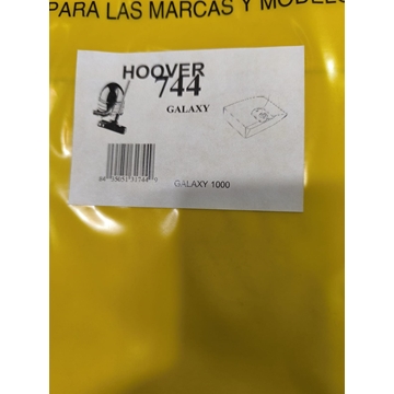 BOLSA ASPIRADOR HOOVER, GALAXI 1000,  PAQUETE 5 BOLSAS PAPEL, CARTON 84 MM, DIAMETRO 40MM, RECANBIO ALTERNATIVO, 744 - Imagen 1