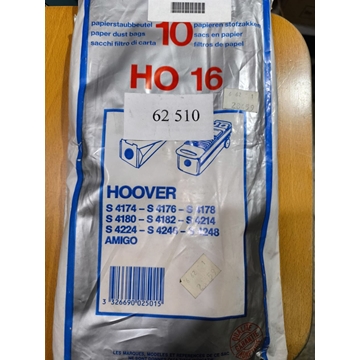 BOLSA ASPIRADOR HOOVER, PAQUETE 10 BOLSAS, CARTON 99/110/120MM, DIAMETRO 55MM, RECANBIO ALTERNATIVO, VER MODELOS COMPATIBLES, 62510 - Imagen 1