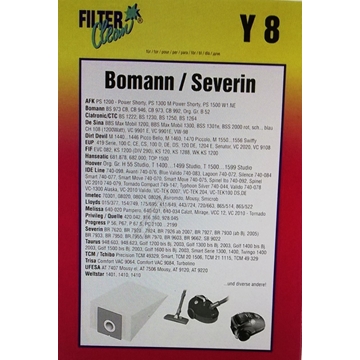 BOLSA ASPIRADOR HOOVER, STUDIO, VALIDA PARA VARIAS MARCAS, VER MODELOS FOTO, PAQUETE 4 BOLSAS+1FILTRO, 000128-K - Imagen 1