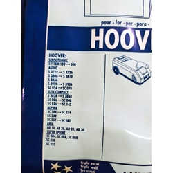 BOLSA ASPIRADOR HOOVER, VER FOTO MODELOS, CAJA 5 BOLSAS PAPEL, RECAMBIO ALTERNATIVO,   110261,   481981729246 - Imagen 2