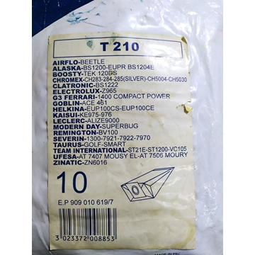 BOLSA ASPIRADOR LECTROLUX, VER FOTO COMPATIBLE VARIAS MARCAS, PAQUETE 10 BOLSAS, RECAMBIO ORIGINAL, 9090106197 - Imagen 2