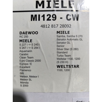 BOLSA ASPIRADOR MIELE+2FILTRO, CAJA 5 BOLSAS+2FILTRO, VER FOTO MODELOS,  62673W - Imagen 1